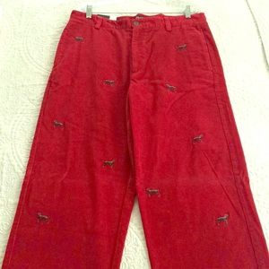 Men’s Chaps dark red dog cords